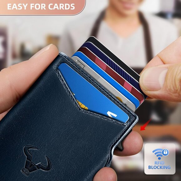 Men’s Gift Boxed RFID Slim Wallet - Stylish Card Holder with Durable Metal Case - Picture 5 of 9